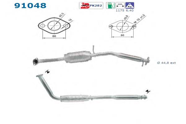Convertidor - catalisador AS/Auto Storm 91048 preço, a partir de 186,28 USD