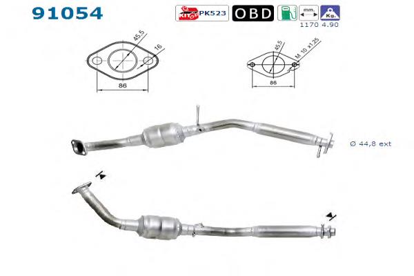 Convertidor - catalisador AS/Auto Storm 91054 preço, a partir de 291,42 USD