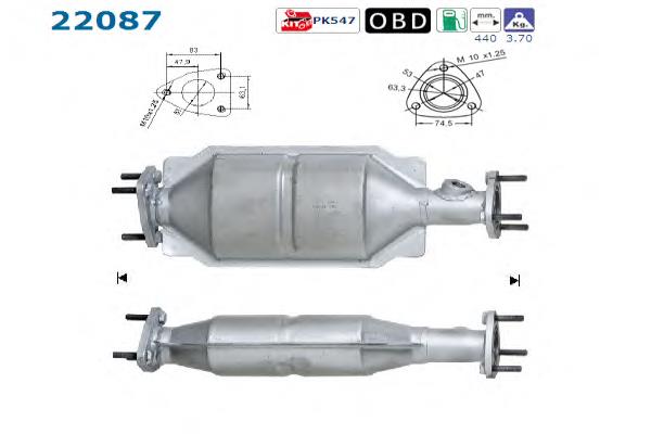 Convertidor - catalisador AS/Auto Storm 22087 preço, a partir de 257,16 USD