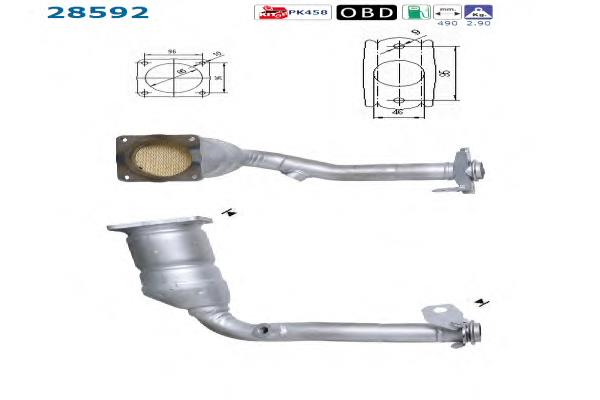 Convertidor - catalisador AS/Auto Storm 28592 preço, a partir de 187,30 USD