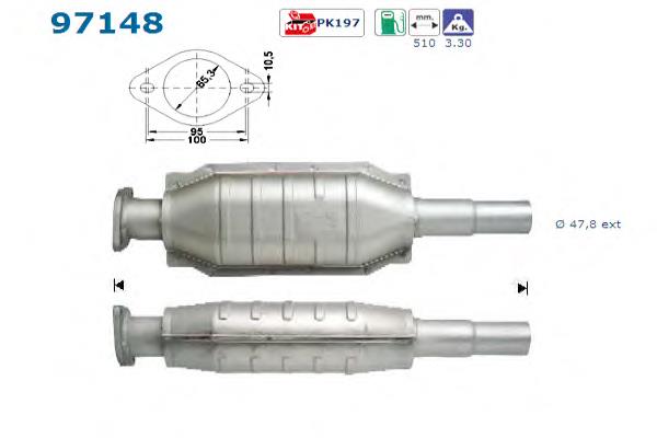 Convertidor - catalisador AS/Auto Storm 97148 preço, a partir de 232,42 USD
