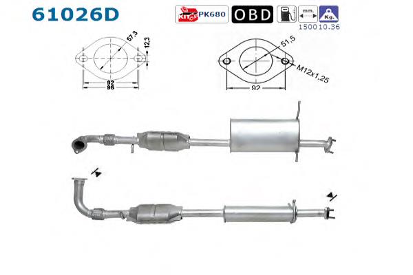 Silenciador, parte dianteira Hyundai/Kia 2861026401 preço, a partir de 48,66 USD