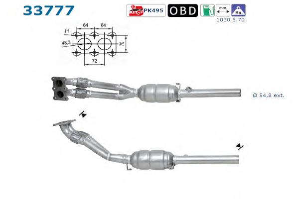 Convertidor - catalisador VAG 1J1253058HX preço, a partir de 318,59 USD
