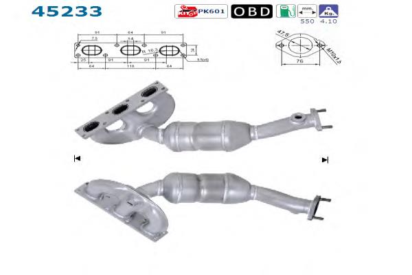 Convertidor - catalisador BMW 18407518680 preço, a partir de 422,98 USD
