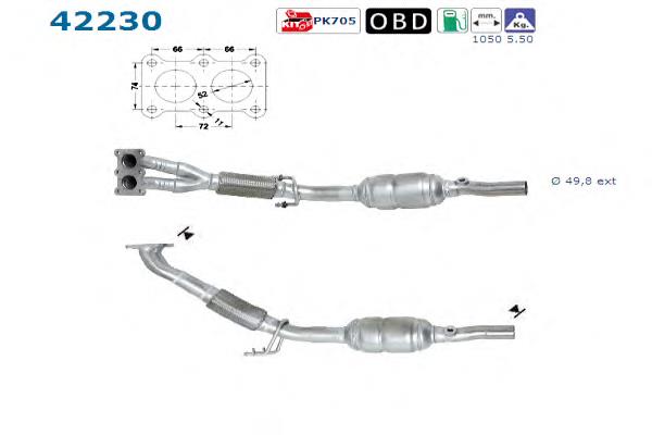 Silenciador, parte dianteira AS/Auto Storm 42230 preço, a partir de 309,59 USD