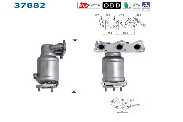 Tubo coletor de escape VAG 03D253052X preço, a partir de 223,50 USD