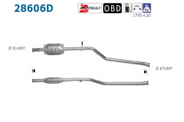 Tubo de admissão dianteiro (calças) do silenciador Peugeot/Citroen 1731Y1 preço, a partir de 176,98 USD