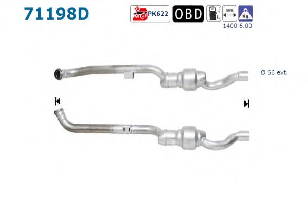 Compre A1634905314 Mercedes Silenciador, parte central