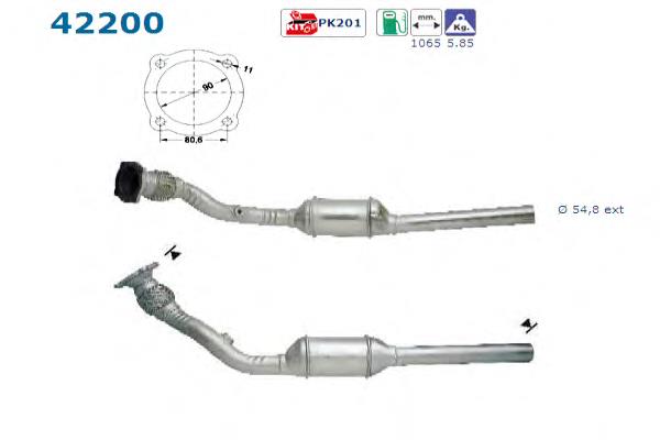 Compre 1J0254502EX VAG Convertidor - catalisador