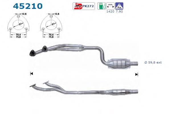 Convertidor - catalisador 18301427027 BMW