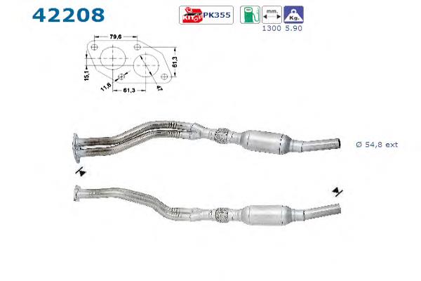 Convertidor - catalisador VAG 3B0253057BX