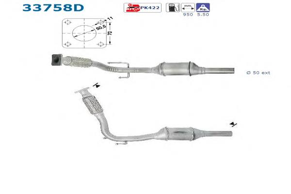Compre 6N0253058AX VAG Silenciador, parte dianteira