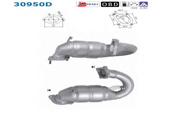 Convertidor - catalisador Polcar RE6110T preço, a partir de 426,25 USD