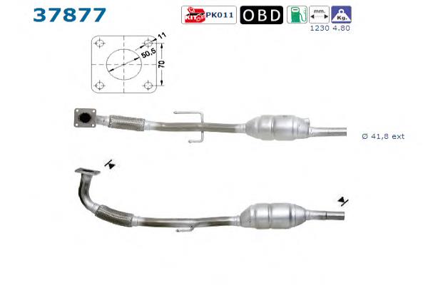 Tubo de admissão dianteiro (calças) do silenciador BM Catalysts BM90849H preço, a partir de 223,21 USD