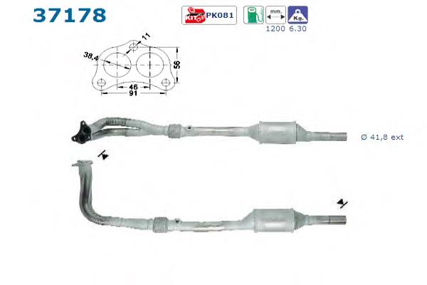 Convertidor - catalisador VAG 6N0253058X preço, a partir de 278,16 USD