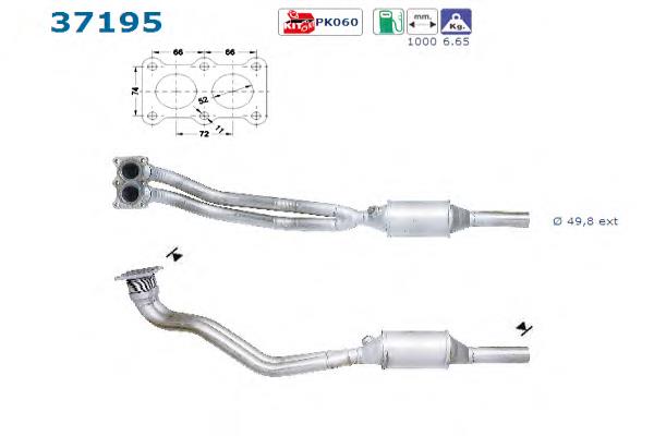 Tubo de admissão dianteiro (calças) do silenciador AS/Auto Storm 37195 preço, a partir de 227,24 USD