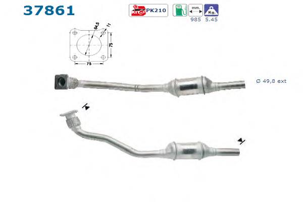 Silenciador, parte dianteira 3A1253208EX VAG