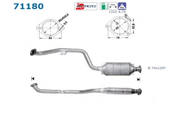 A2024909019 Mercedes Silenciador, parte dianteira