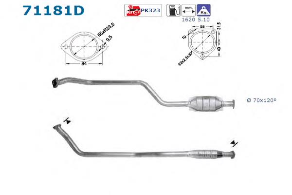 Convertidor - catalisador para Mercedes E  S124