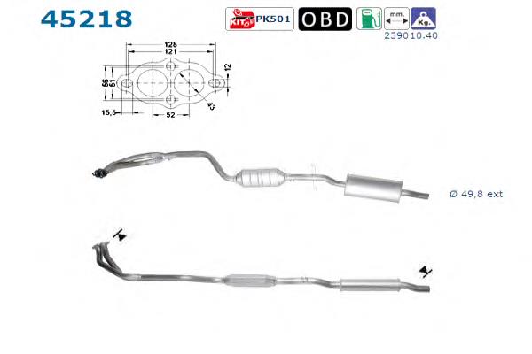 Convertidor - catalisador BMW 18301713615 preço, a partir de 358,28 USD