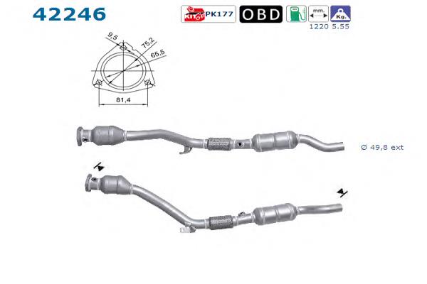 4B0253012NX VAG Silenciador, parte dianteira