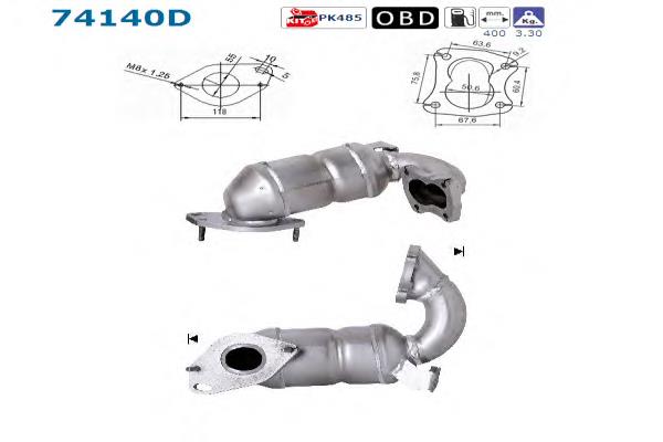 Convertidor - catalisador Renault (RVI) 8671093370
