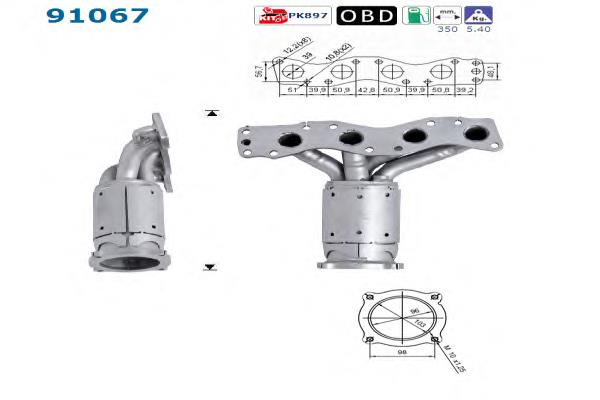 1411062J02H02 Suzuki Convertidor - catalisador