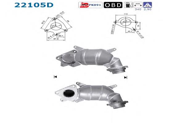 18190R07E00 Honda Silenciador, parte central