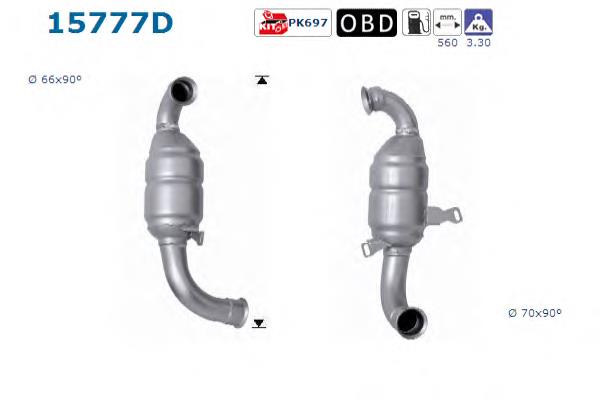 Convertidor - catalisador Peugeot/Citroen 1731HE preço, a partir de 570,47 USD
