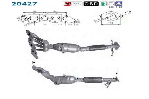 Convertidor - catalisador Ford 2572751 preço, a partir de 107,72 USD