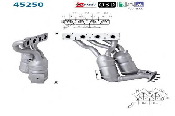 Convertidor - catalisador BM Catalysts BM91509H preço, a partir de 587,91 USD