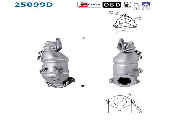 25099D AS/Auto Storm Convertidor - catalisador