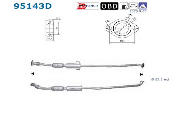 Convertidor - catalisador Bosal 090603 preço, a partir de 406,53 USD