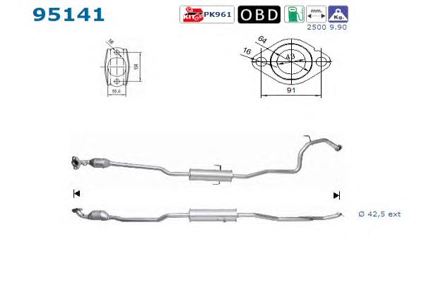 Compre BM91576H BM Catalysts Silenciador, parte dianteira