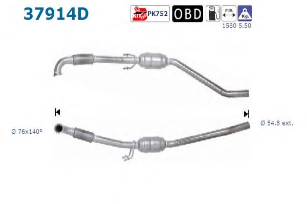 7H0254501PX VAG Convertidor - catalisador