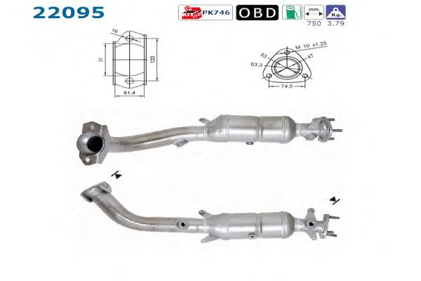 Convertidor - catalisador BM Catalysts BM91057H preço, a partir de 292,49 USD