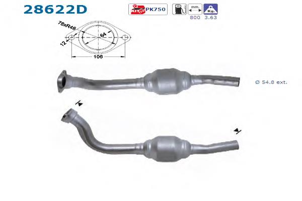Compre 1609436480 Peugeot/Citroen Silenciador, parte dianteira