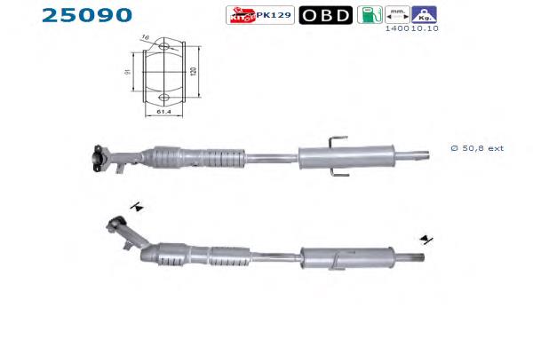 090137 Bosal Convertidor - catalisador