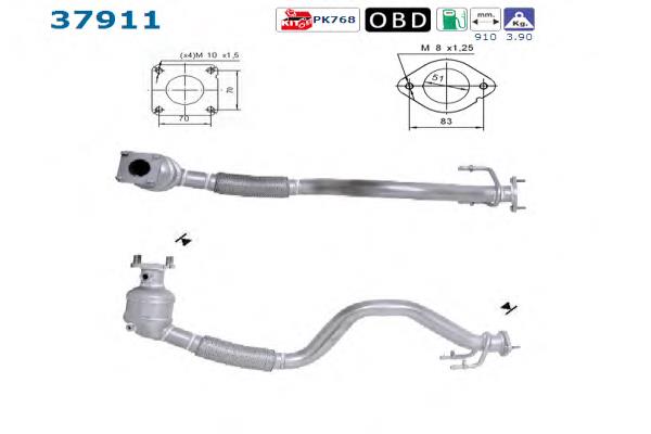 Tubo de admissão dianteiro (calças) do silenciador VAG 1K0254302SX preço, a partir de 229,23 USD