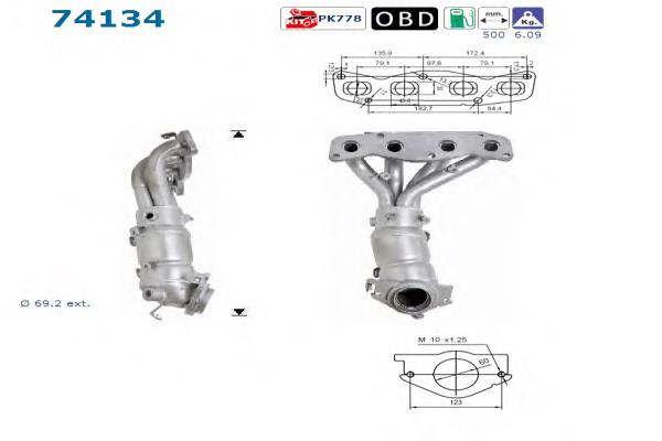 Tubo coletor de escape Nissan/Infiniti 140028H760 preço, a partir de 382,55 USD