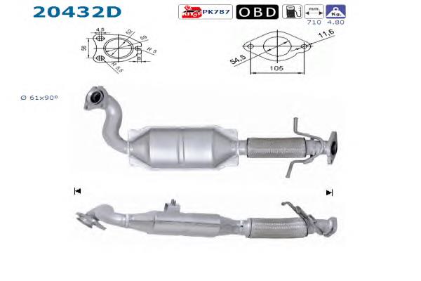 Convertidor - catalisador Bosal 090580