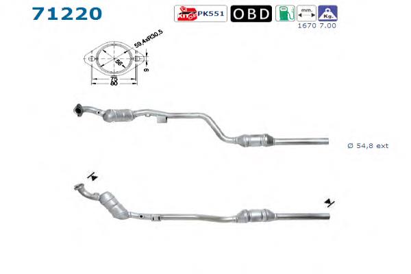 Convertidor - catalisador para Mercedes E  S210