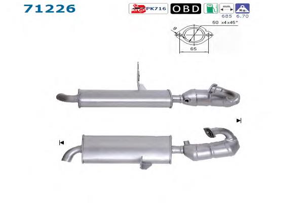 Convertidor - catalisador BM Catalysts BM91364H preço, a partir de 252,31 USD