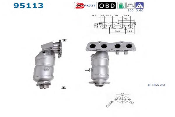 Convertidor - catalisador BM Catalysts BM91403H preço, a partir de 366,63 USD