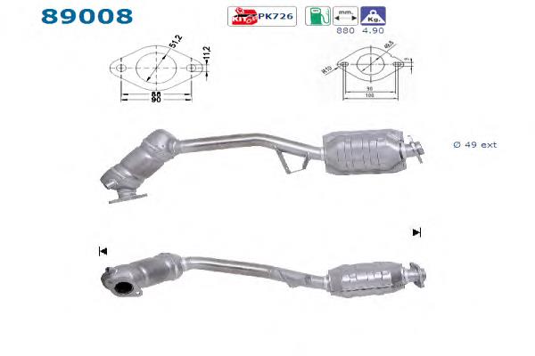 BM91070H BM Catalysts Convertidor - catalisador