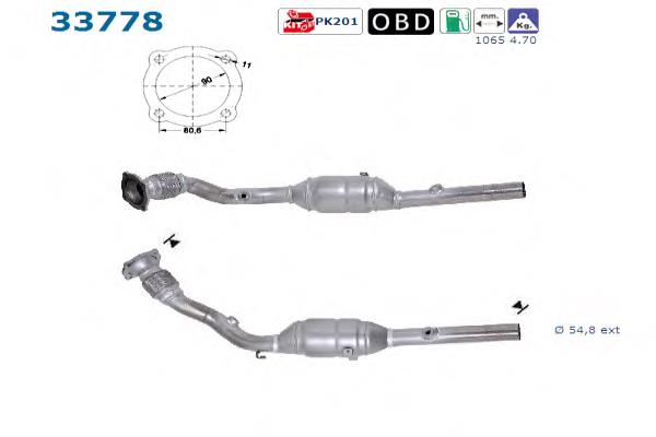 Tubo de admissão dianteiro (calças) do silenciador VAG 1J1253058MX preço, a partir de 292,18 USD