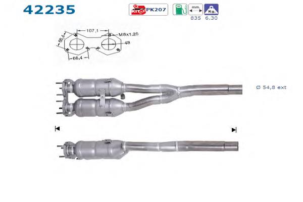 Convertidor - catalisador VAG 1J0131089FX preço, a partir de 309,87 USD