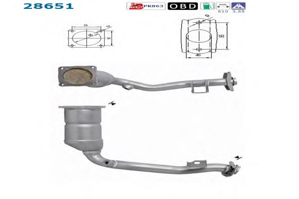 Convertidor - catalisador Peugeot/Citroen 1731W0 preço, a partir de 158,26 USD
