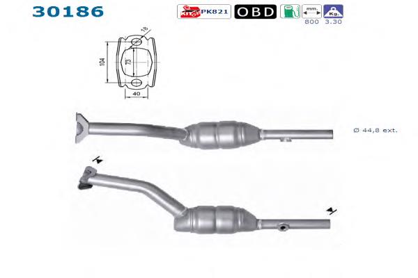 Convertidor - catalisador AS/Auto Storm 30186 preço, a partir de 225,55 USD