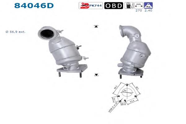 Convertidor - catalisador 5850126 Opel